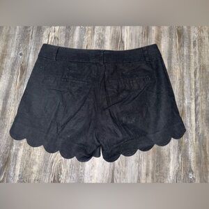J. Crew Black Shorts with Scalloped Hem NWOT